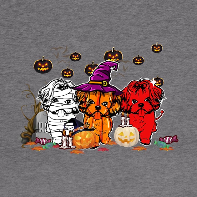 Shih Tzu Halloween shirt Costume Funny Shih Tzu Shirt by OmegaMarkusqp